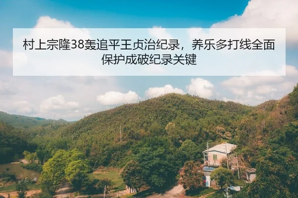 村上宗隆38轰追平王贞治纪录，养乐多打线全面保护成破纪录关键